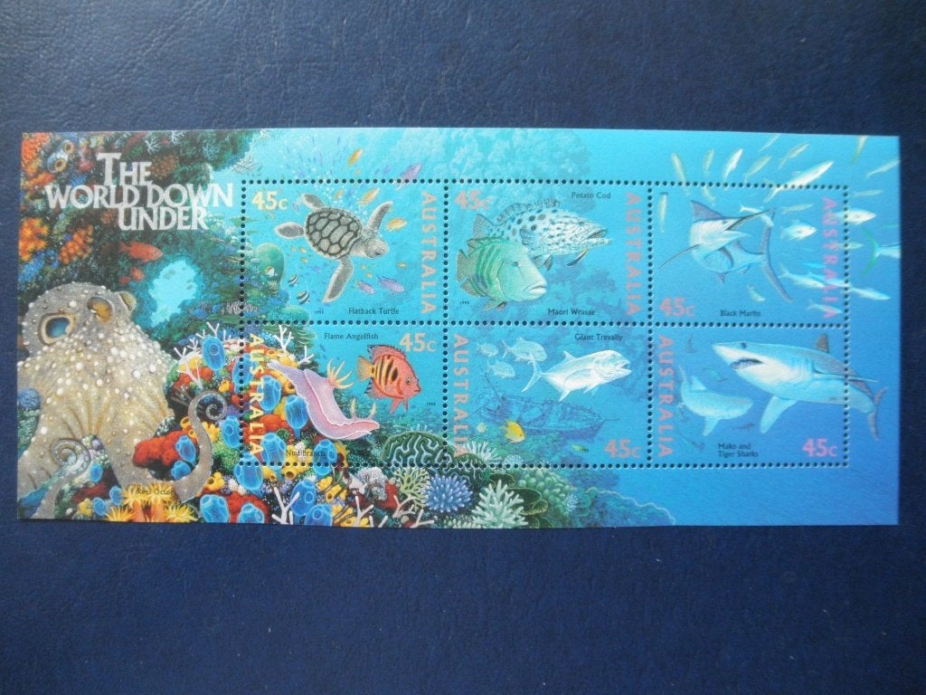 Postzegels Australië 1995 vissen koraal blok - cw. 6,50 pf., Ophalen of Verzenden, Postfris