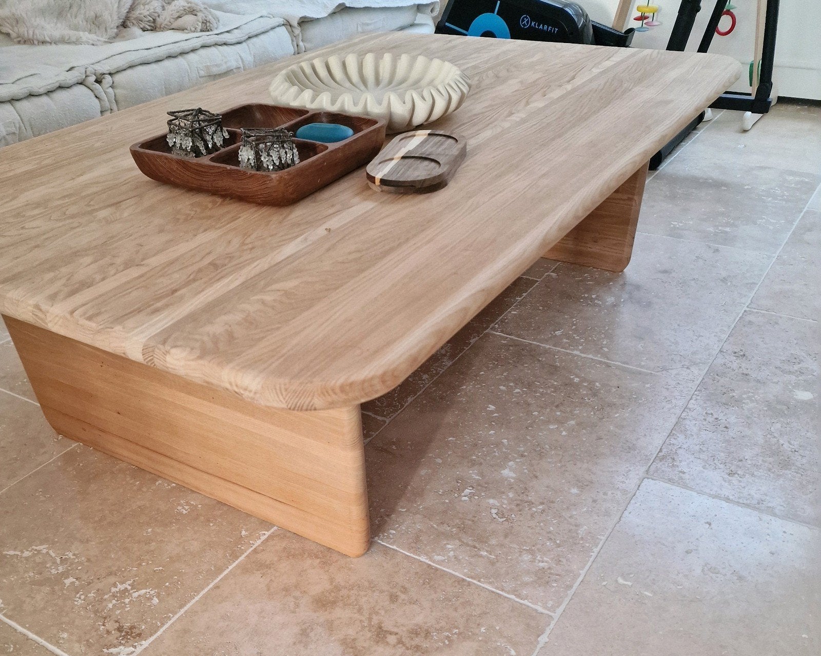 Deense salontafel japandi vintage eiken, Huis en Inrichting, Ophalen, Gebruikt, 100 tot 150 cm, Eikenhout