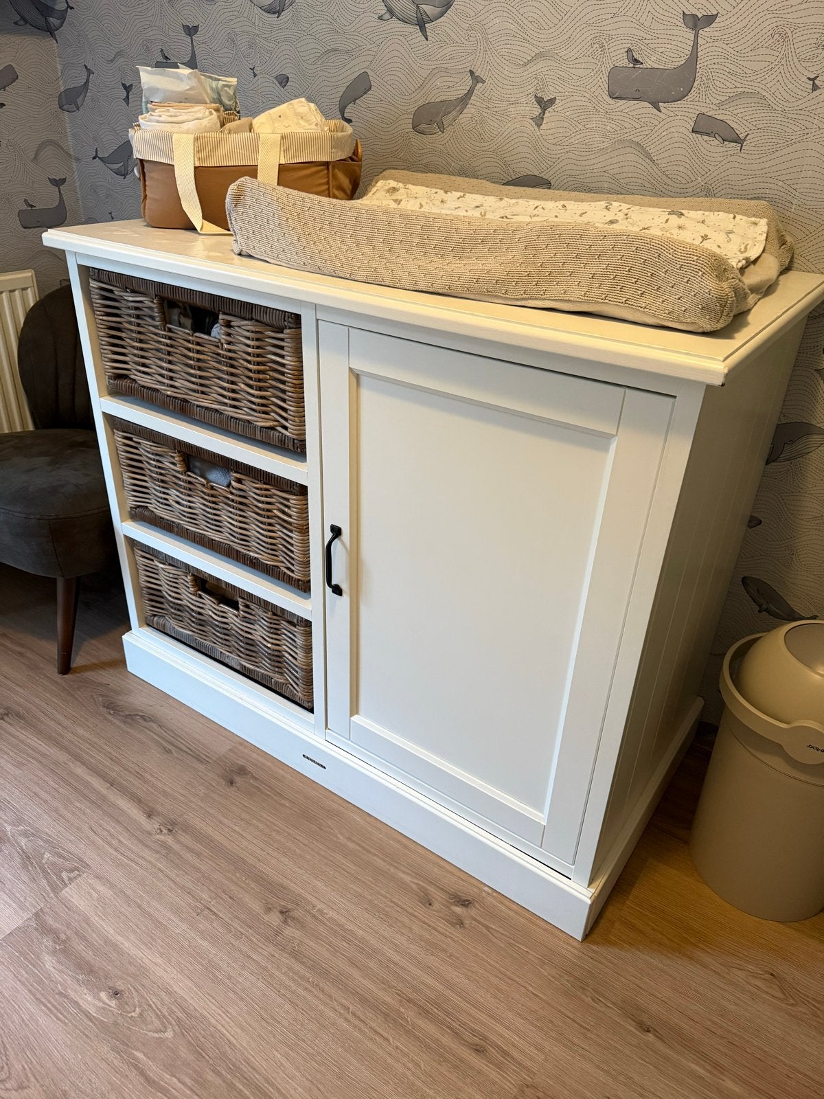 Kidsmill Commode met 3 lades en kastje - Gebruikt, Kinderen en Baby's, Ophalen, Gebruikt, 50 tot 70 cm, 100 cm of meer