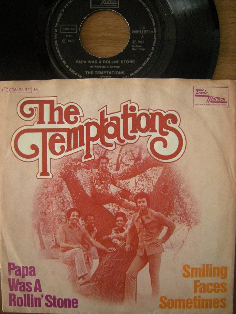 The Temptations (Papa Was A Rollin' Stone), Gebruikt, 7 inch, Ophalen of Verzenden, R&B en Soul