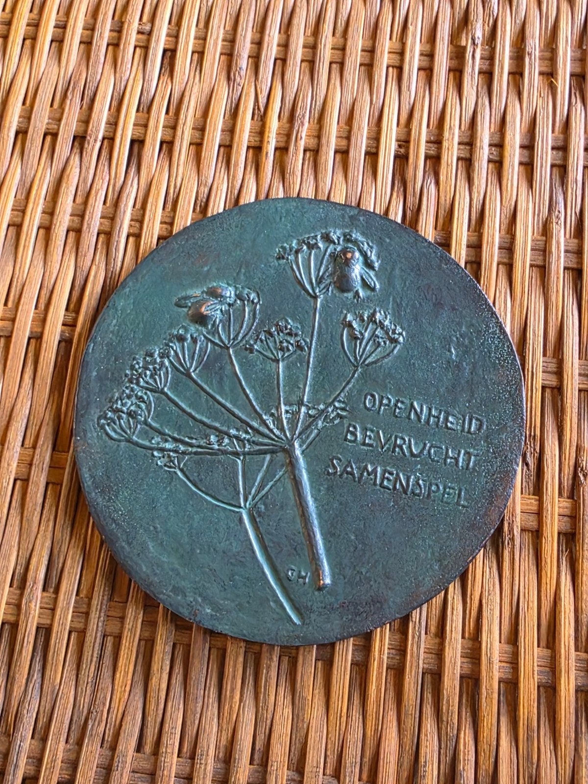Bronzen herdenkingspenning Haarlemmermeer 1980 | Guus Helleg, Ophalen of Verzenden, Brons, Nederland