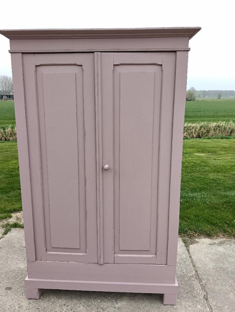 Fraaie oude brocante kast., Gebruikt, 50 tot 70 cm, Ophalen of Verzenden, 100 cm of meer