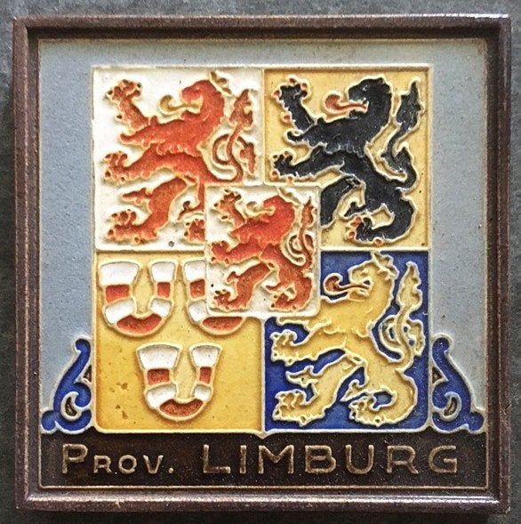 Tegel Cloisonne Westraven Wapen Provincie Limburg, Ophalen of Verzenden