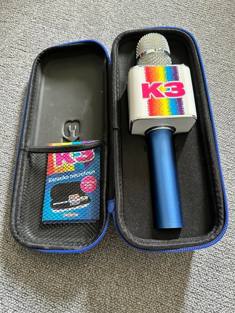 K3 Karaoke Microfoon met opbergcase, Ophalen of Verzenden, Zo goed als nieuw