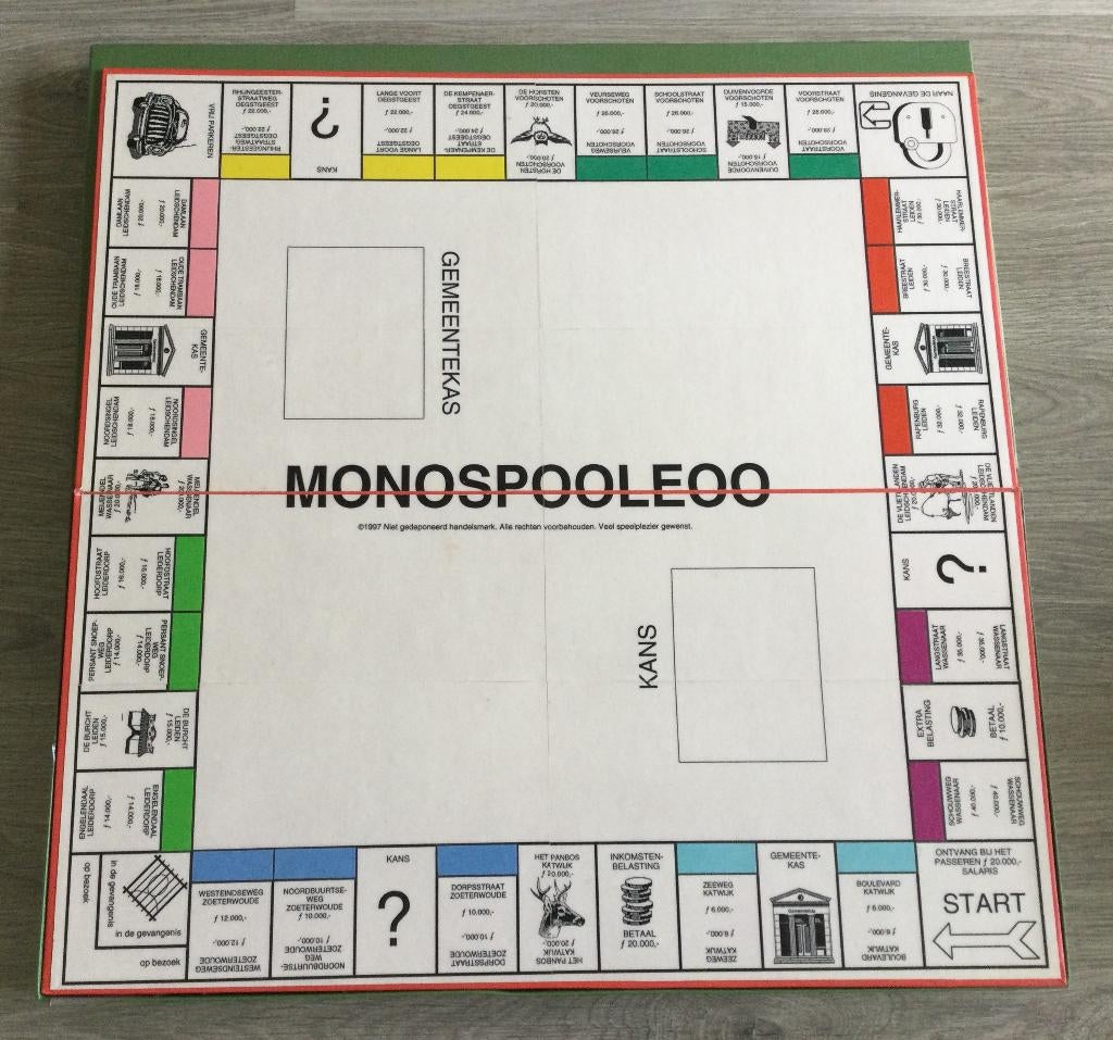 Monospooleo Spel, Hobby en Vrije tijd, Gezelschapsspellen | Bordspellen, Vijf spelers of meer, Ophalen of Verzenden, Gebruikt