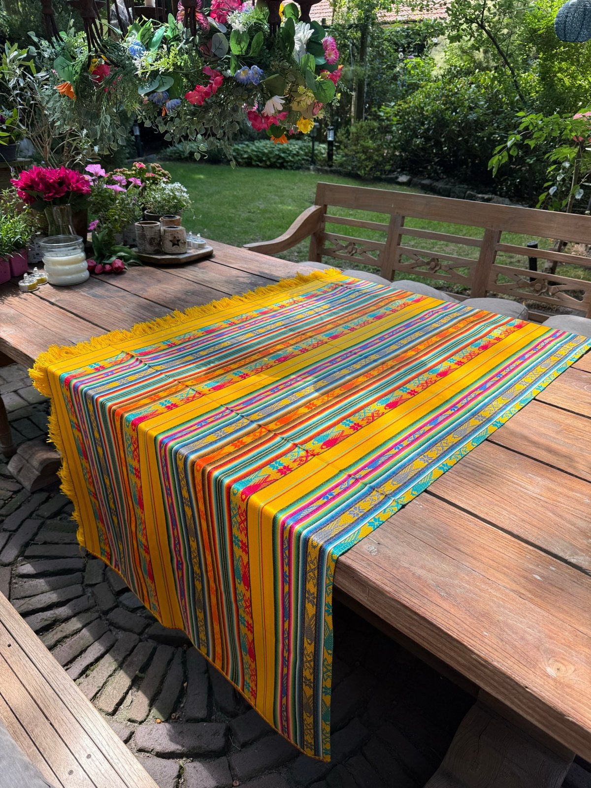 Geweven Tafelkleed uit Ecuador  160x205 cm - Diverse kleuren, Overige materialen, Verzenden, Geweven, Nieuw
