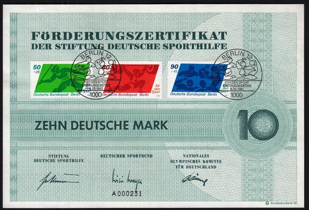 16-05 Förderungszertifikat 9 gestempeld, Verzenden, Overige periodes, Gestempeld