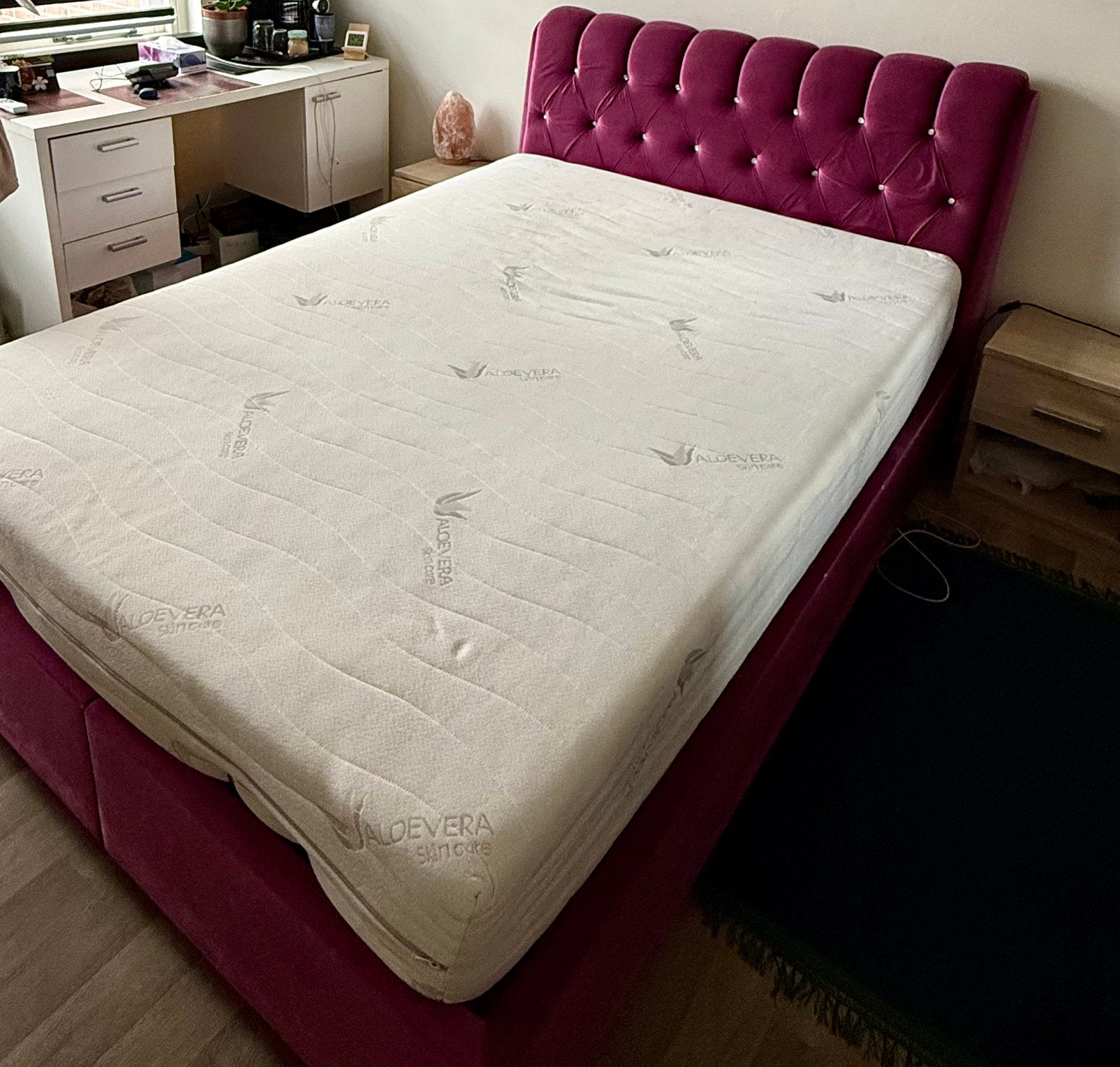 Bed, Ophalen, Zo goed als nieuw, Tweepersoons, 140 cm