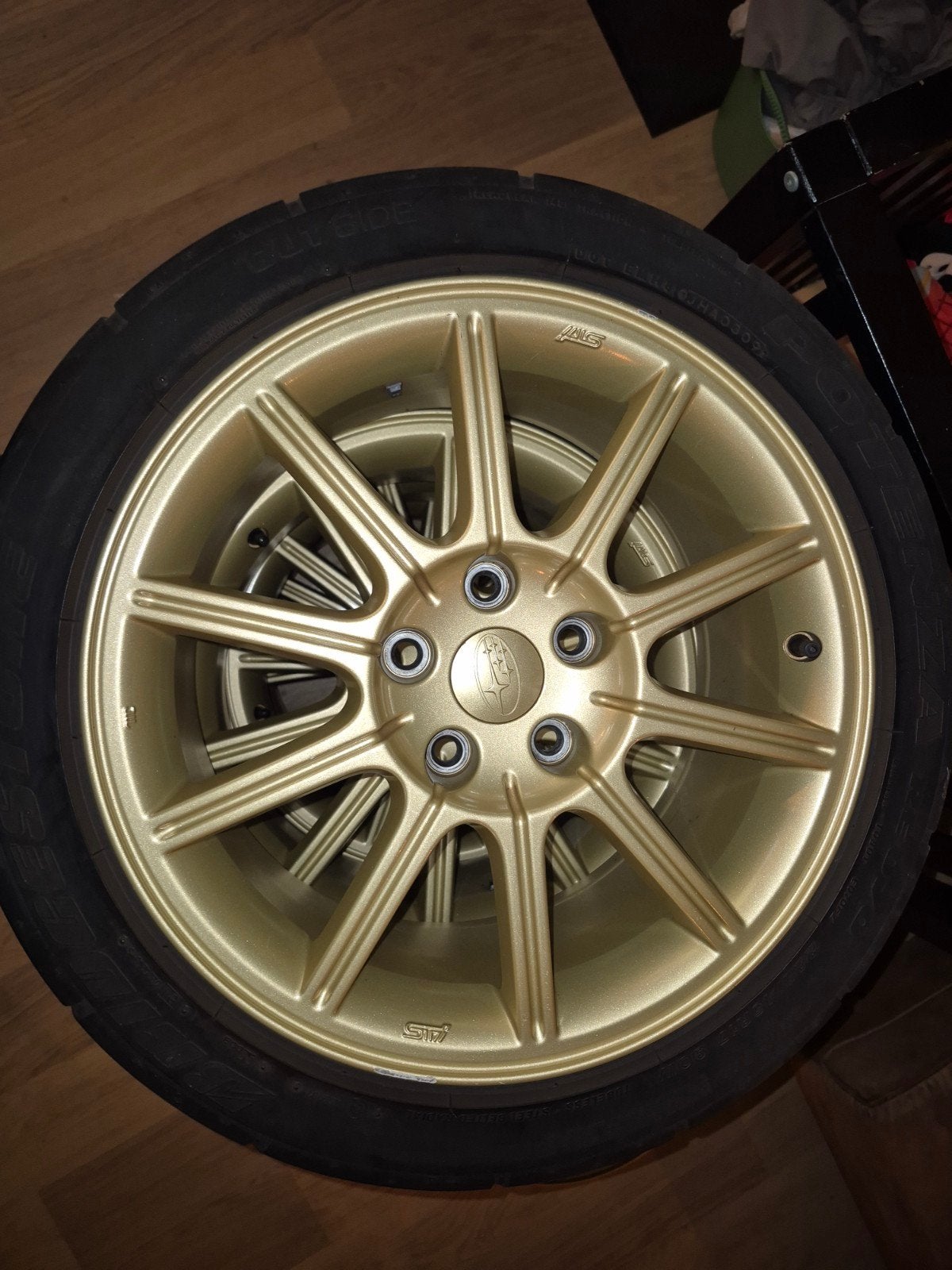 Originele Subaru STI velgen, Ophalen, Gebruikt, Banden en Velgen, 17 inch