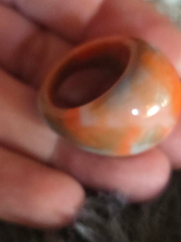 Opvallende oranje ring, maat 18, Sieraden, Tassen en Uiterlijk, Ringen, Nieuw, Oranje, Ophalen of Verzenden, Dame