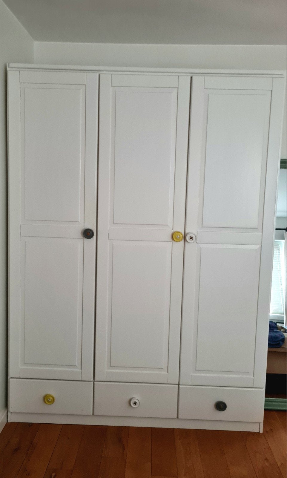 Slaapkamermeubels wit (grenen hout): 2x kast en 1x bureau, Ophalen, Tweepersoons