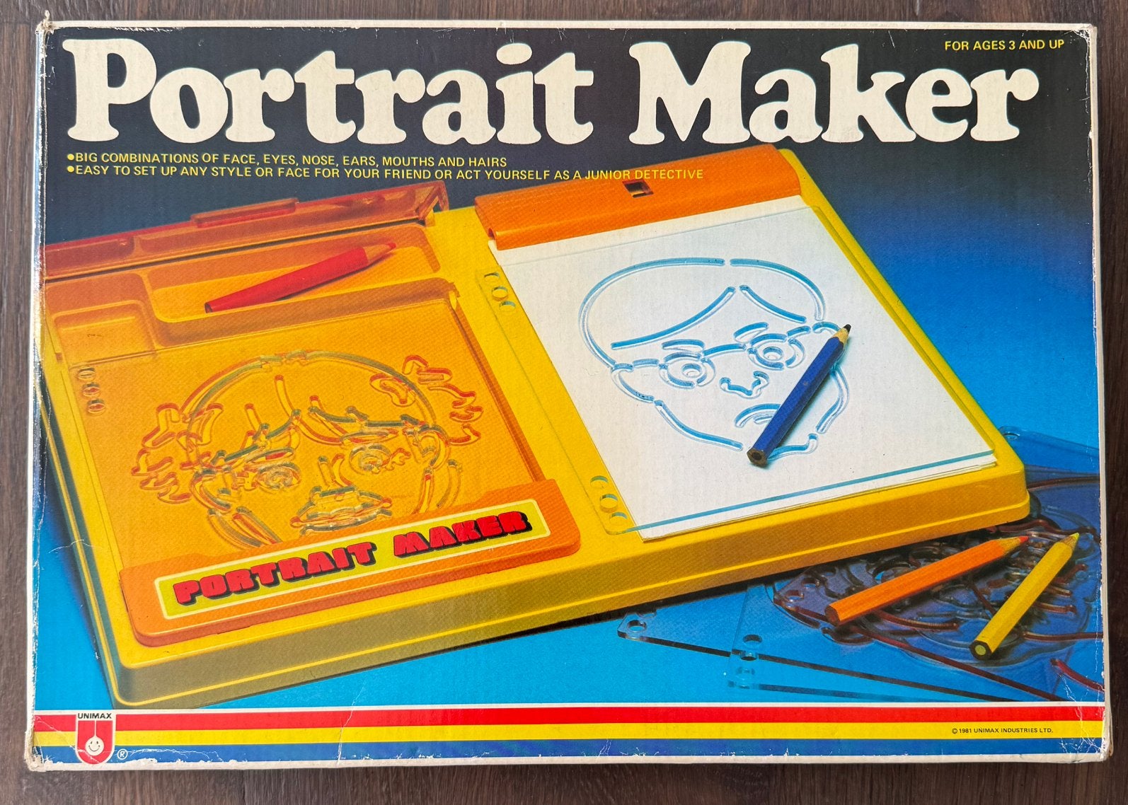 Vintage Unimax Portrait Maker 1981 - Retro tekenset jaren 80, Ophalen, Gebruikt, Overige typen