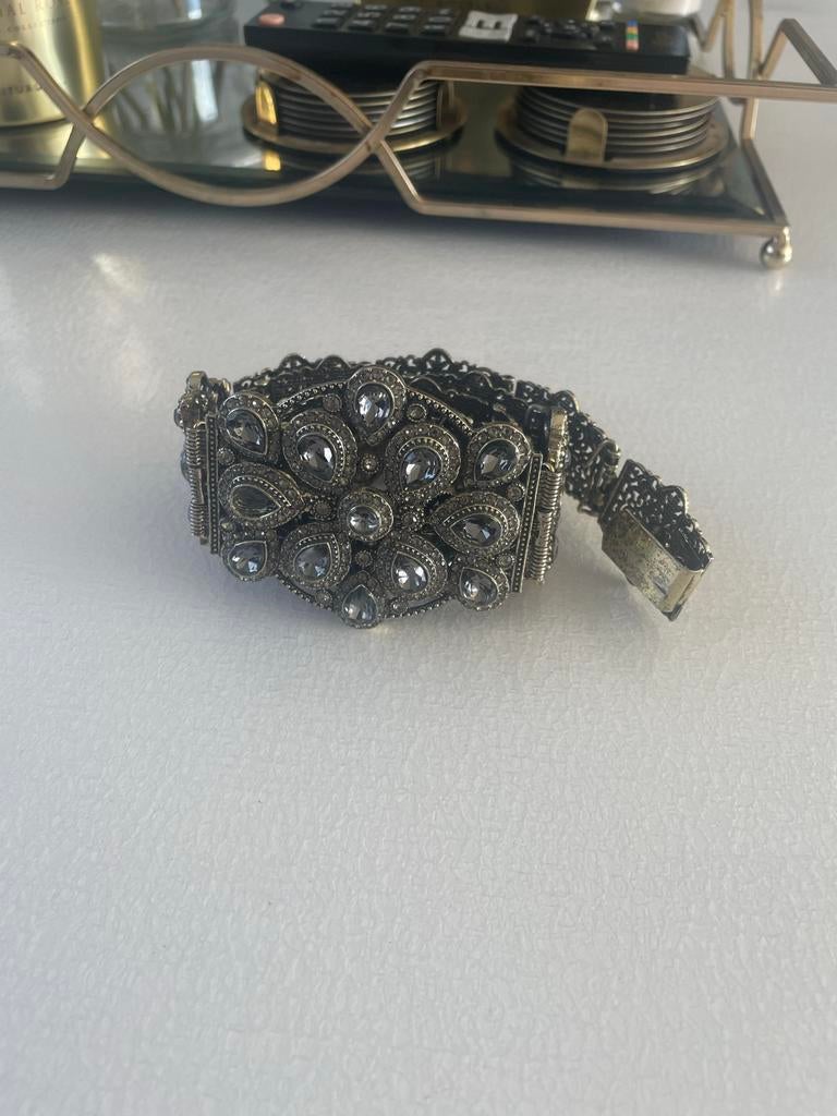 Authentieke Marokkaanse riem met zwarte details, Kleding | Dames, Riemen en Ceinturen, Gedragen, Tailleriem, Zwart, Ophalen of Verzenden