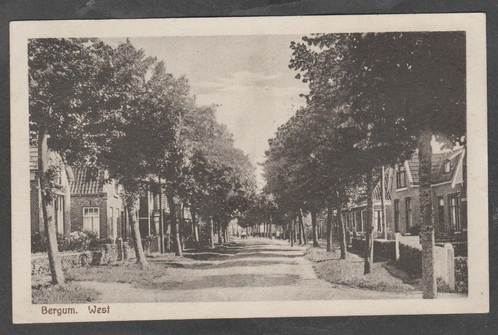 bergum  west, Verzenden, 1920 tot 1940, Gelopen, Friesland