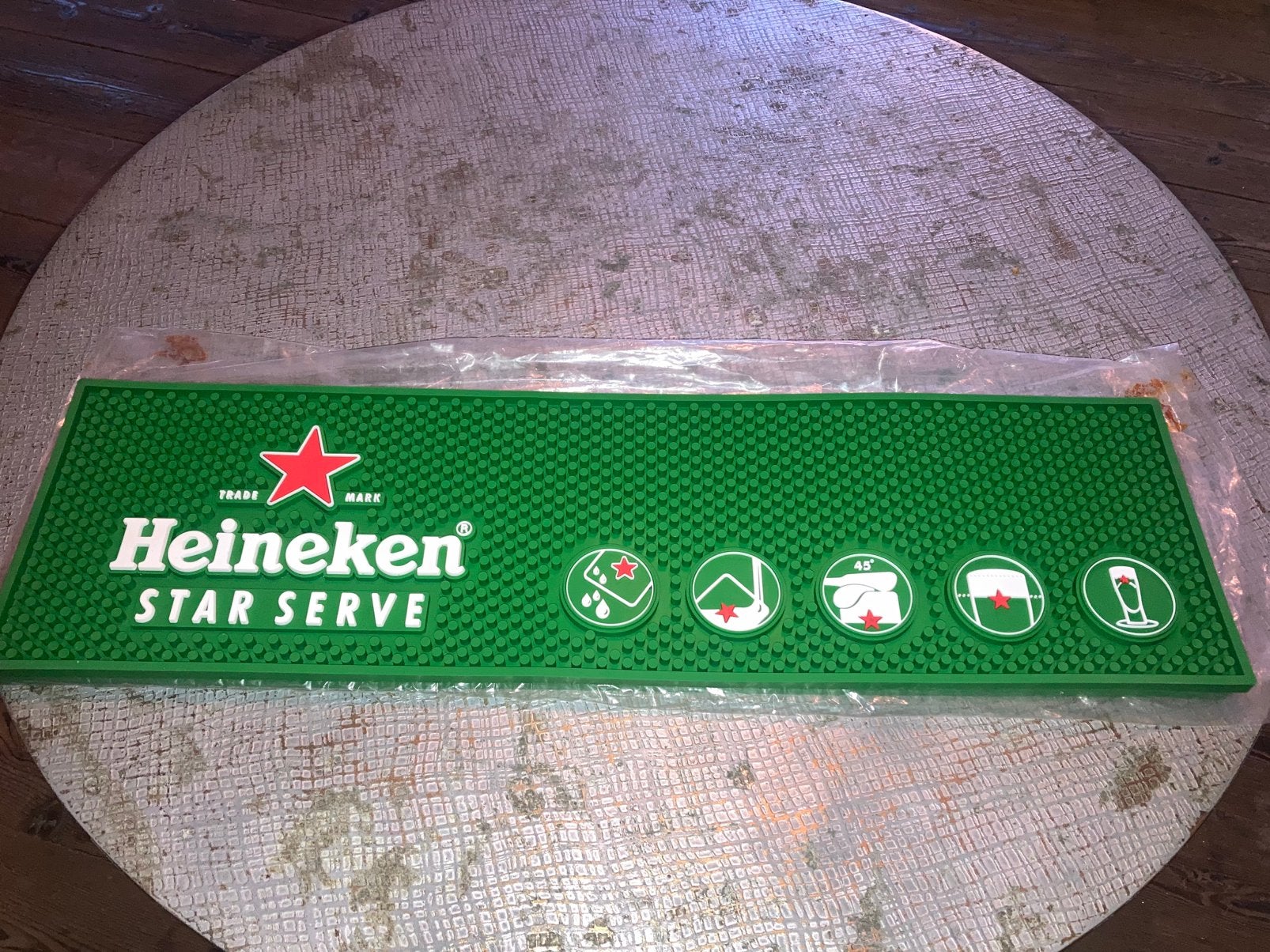 2 x Heiniken barmat / druipmat voor in kroeg / mancave etc, Ophalen, Nieuw, Reclamebord, Plaat of Schild, Overige merken