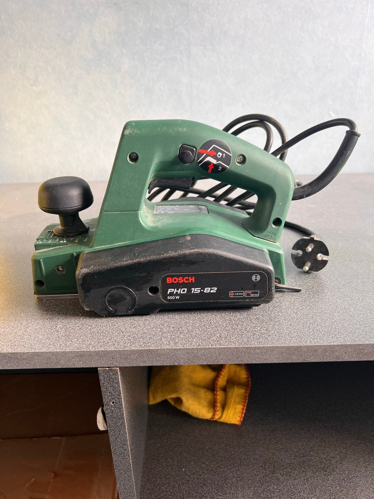Bosch PHO 15-82 schaafmachine 500W, Doe-het-zelf en Verbouw, Ophalen of Verzenden, Gebruikt
