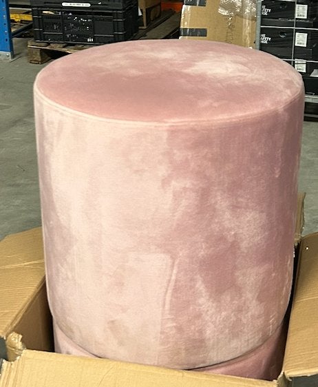 Roze poef, Ophalen, Minder dan 50 cm, Rond, Minder dan 50 cm