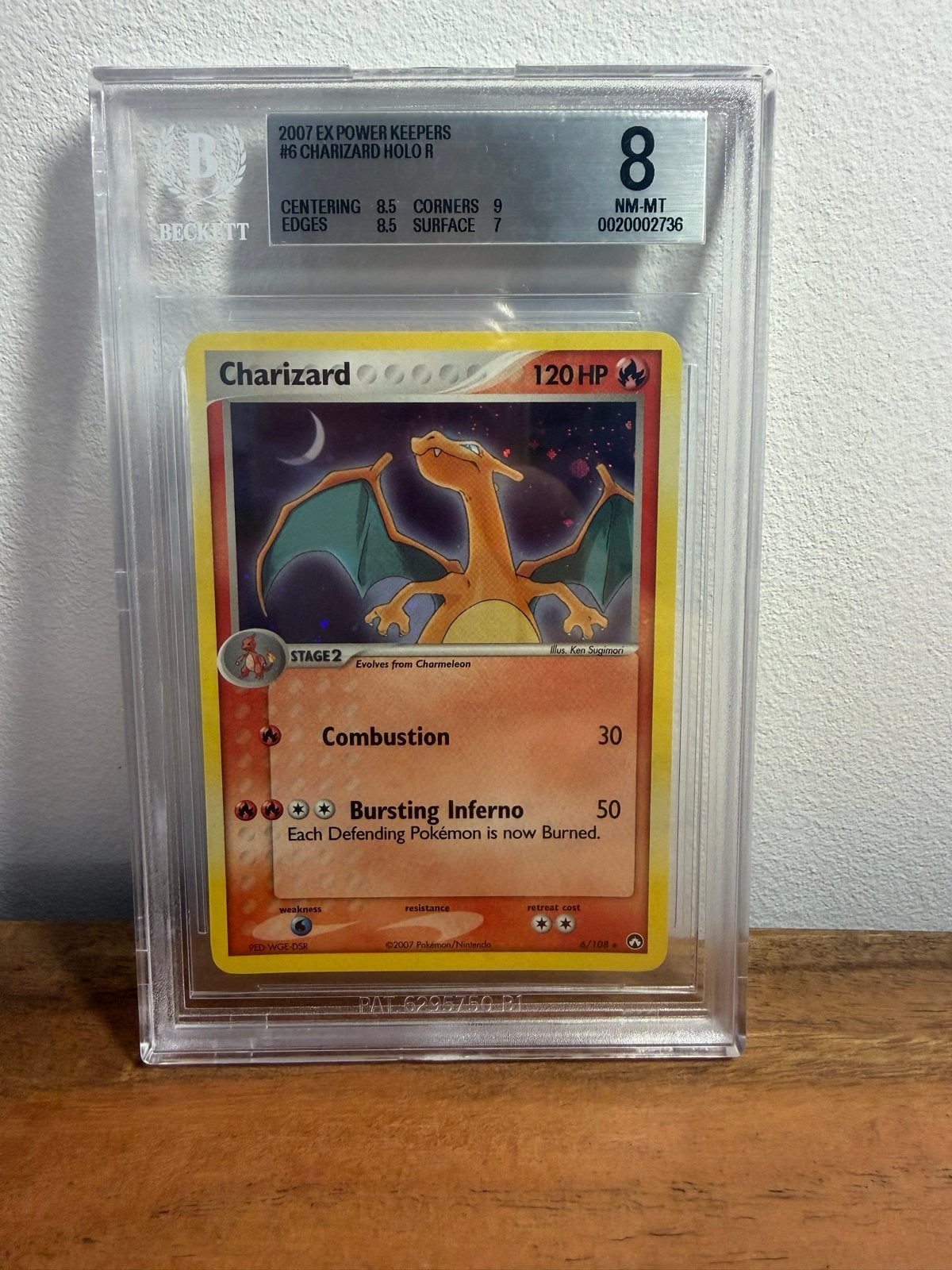 BGS 8 Charizard Holo 4/108 EX Power Keepers Pokémon, Hobby en Vrije tijd, Verzamelkaartspellen | Pokémon, Ophalen of Verzenden
