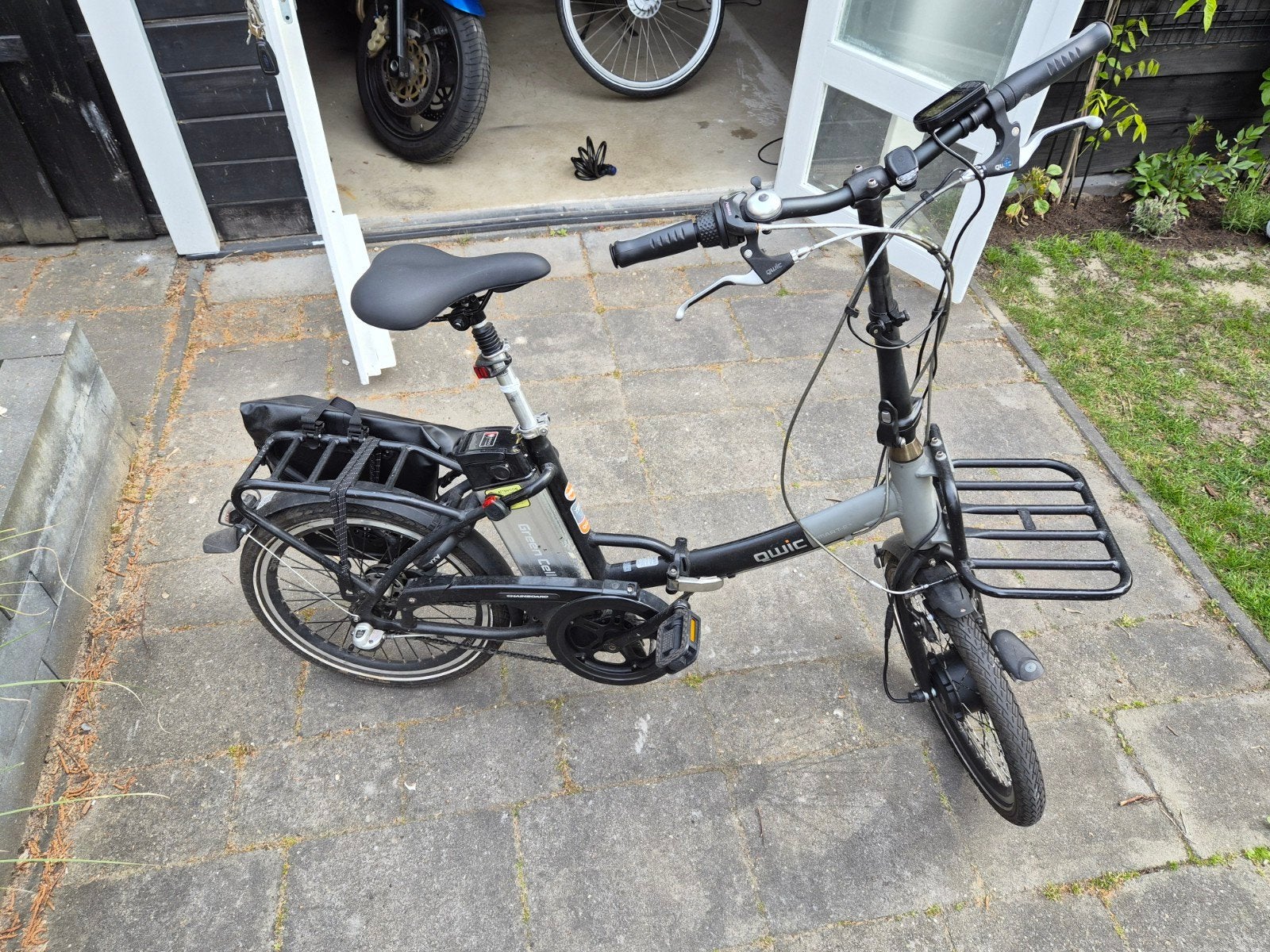 QWIC Vouwfiets E-bike met Voorrek en Accu, Ophalen, Qwic, Gebruikt, Minder dan 47 cm