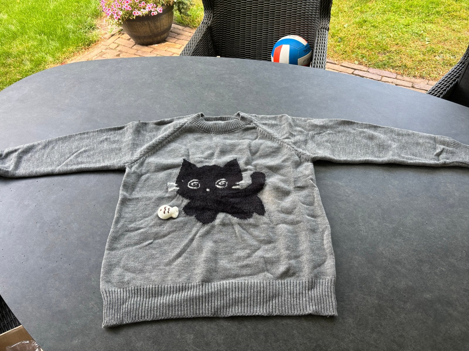 Nieuwe grijze trui met zwarte kat voor kinderen, Kinderen en Baby's, Kinderkleding | Overige, Ophalen of Verzenden, Nieuw, Jongen of Meisje