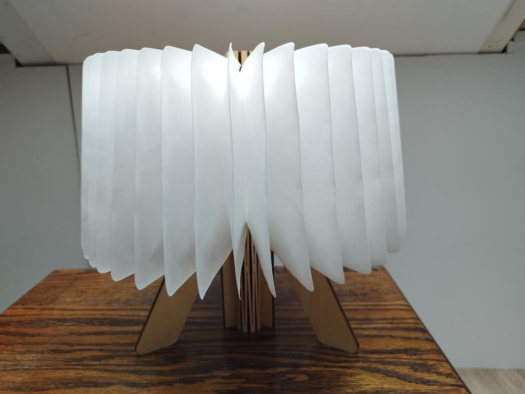 Tour de France Japandi papier lamp LED oplaadbaar, Japandi, Verzenden, Zo goed als nieuw, Minder dan 50 cm