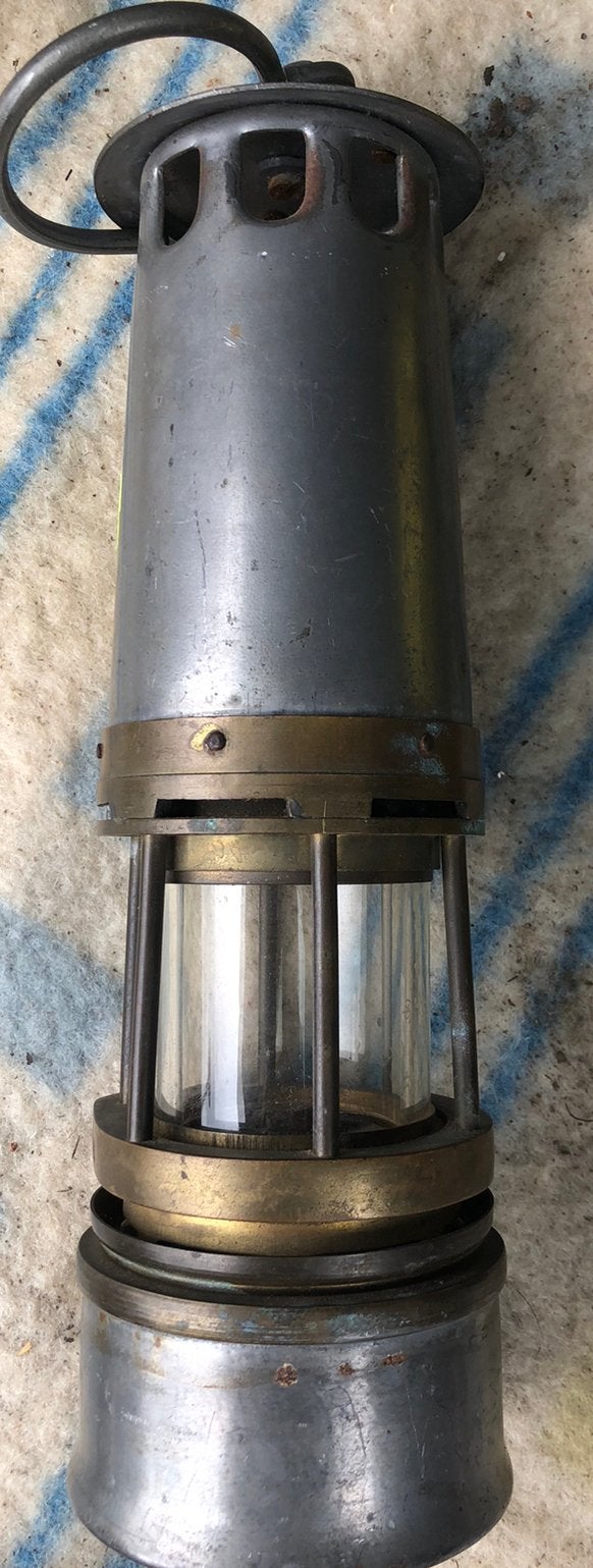 Oude mijnwerkers lamp, Ophalen of Verzenden