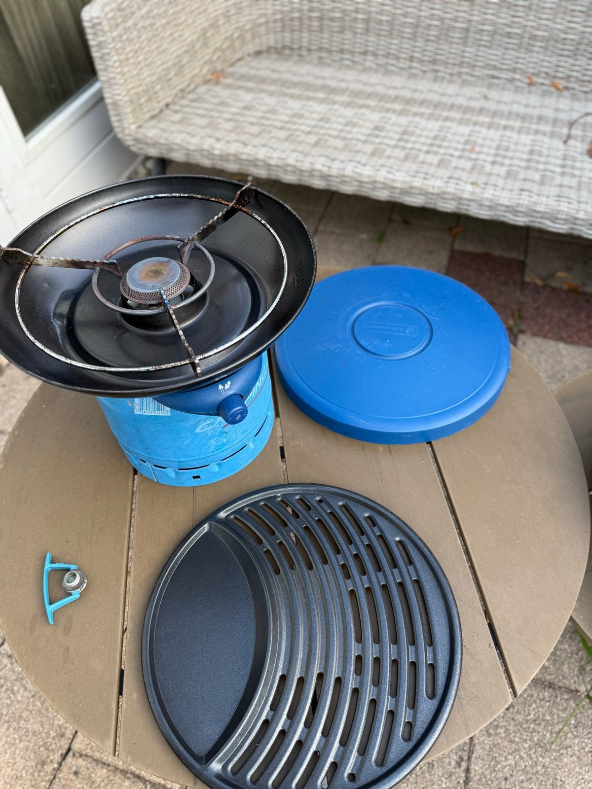 Campingaz Party Grill met gasfles, Caravans en Kamperen, Kampeeraccessoires, Ophalen, Gebruikt