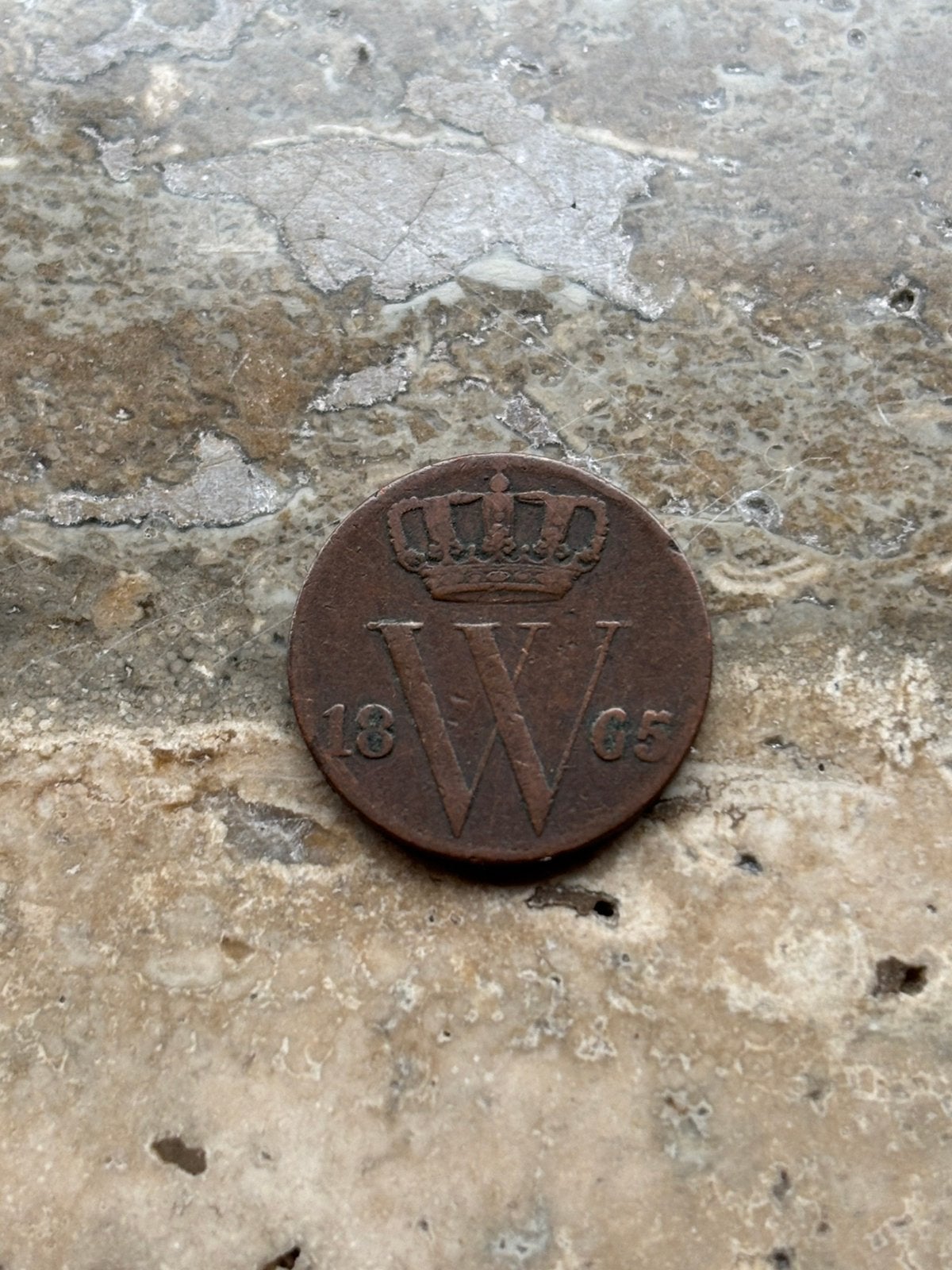 1/2 cent 1865 Willem III, Postzegels en Munten, Munten | Nederland, Ophalen of Verzenden, Koning Willem III, Losse munt