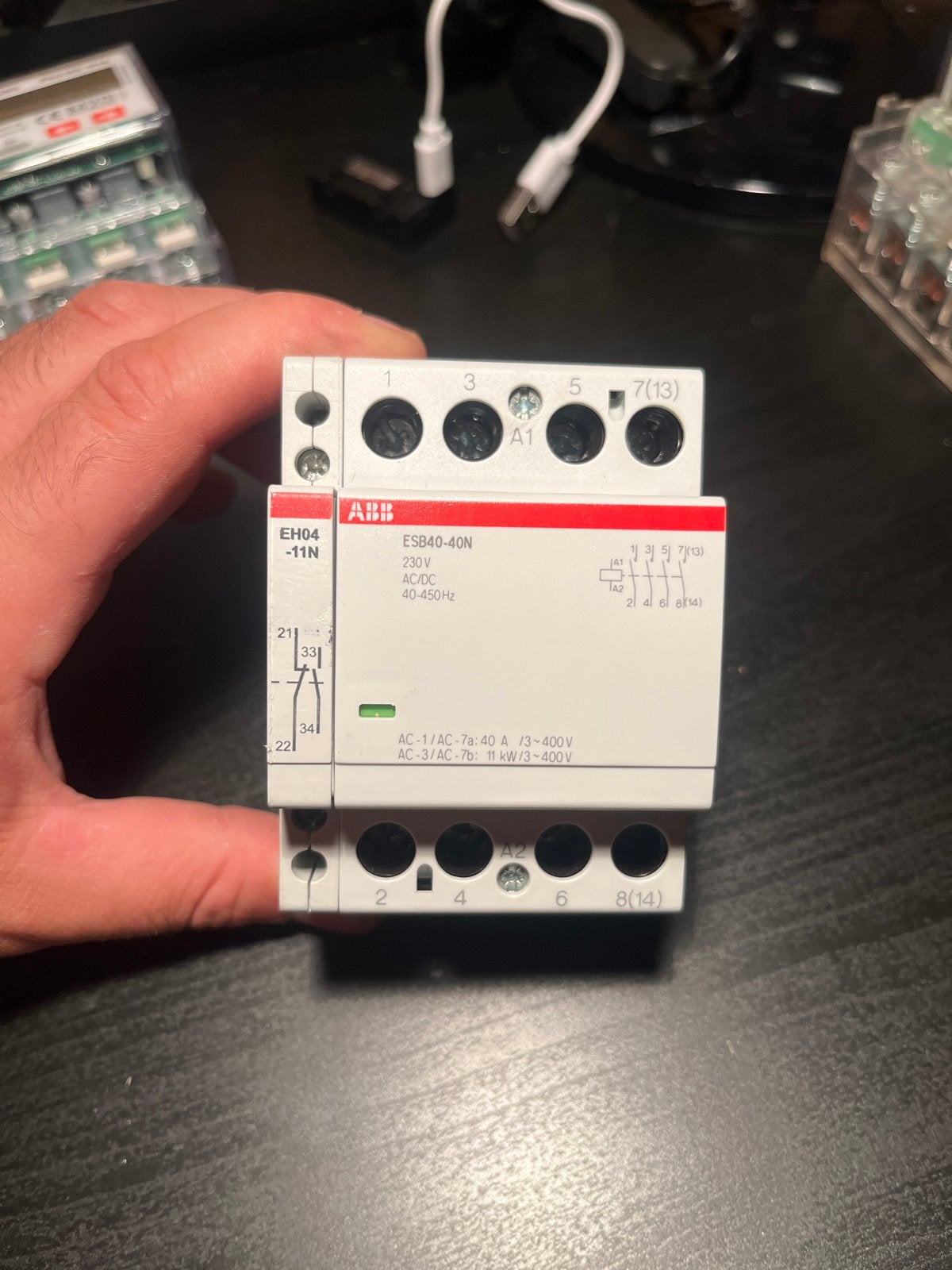 ABB ESB40-40N Magneetschakelaar 40A + EH04-11N Hulpcontact, Ophalen of Verzenden, Overige typen