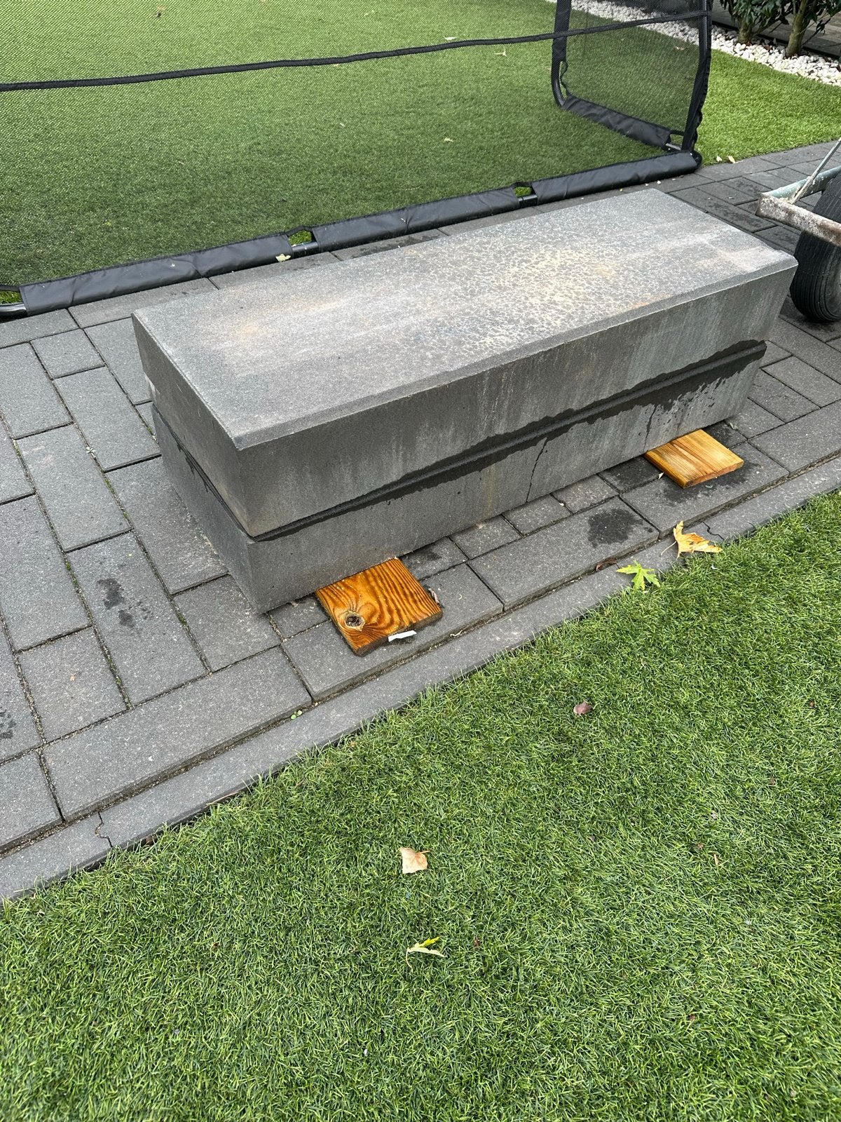Twee Antraciet betonnen traptreden (100x35x15 cm), Ophalen, Overige materialen, Gebruikt, Overige typen
