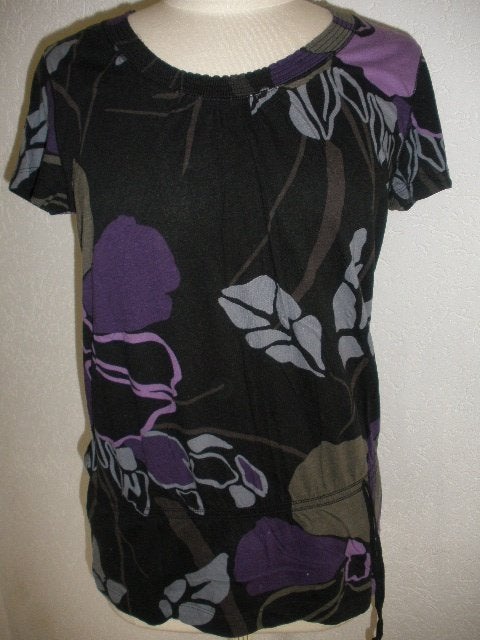 ESPRIT t- shirt tuniek zwart met bloemen maat L - nieuw -, Maat 38/40 (M), Zwart, Nieuw, Ophalen of Verzenden
