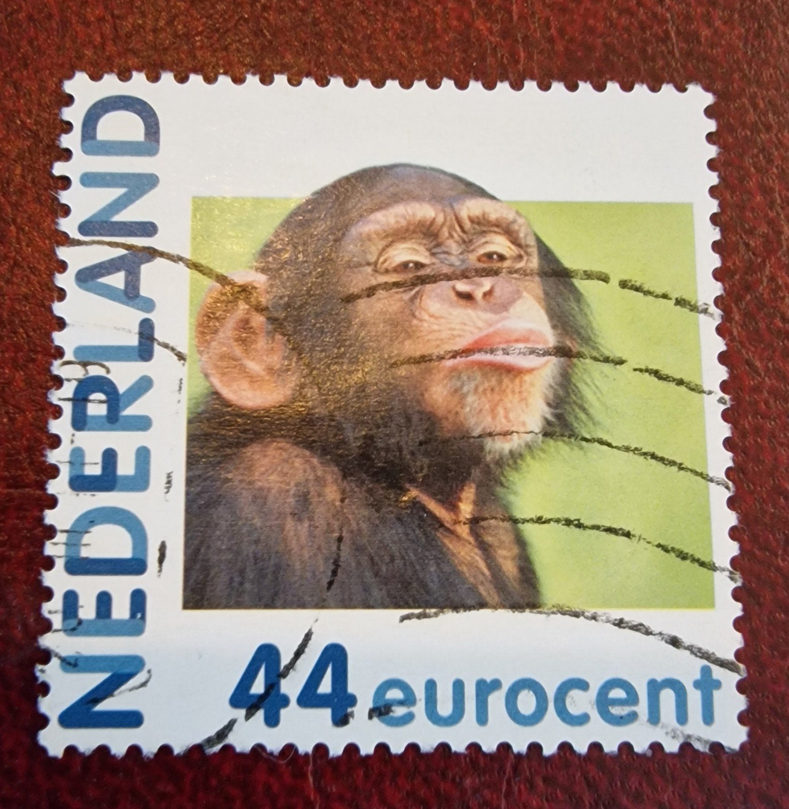 kv898 Hallmark  postzegel - Chimpansee 44 eurocent, Ophalen of Verzenden, Na 1940, Gestempeld