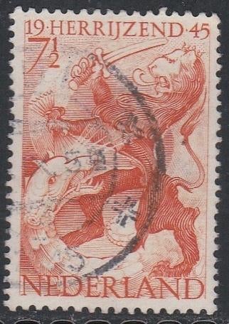 Nederland 1945 443 Bevrijding, Gest, Postzegels en Munten, Postzegels | Nederland, Ophalen of Verzenden, Na 1940, Gestempeld