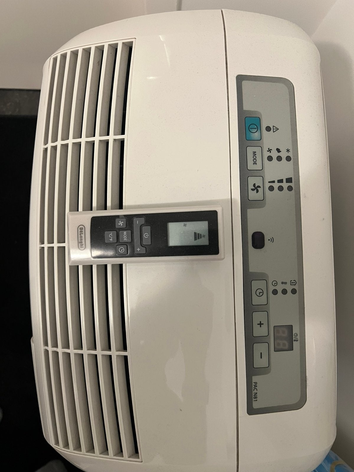 Delonghi Pinguino PAC N81 Mobiele Airco met Afstandsbedienin, Ophalen, Gebruikt, 3 snelheden of meer, Koelen en Ontvochtigen
