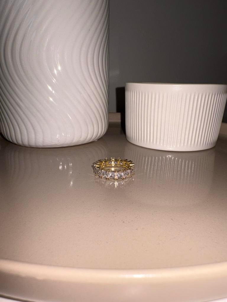 Gouden duimring met schitterende kristallen, Sieraden, Tassen en Uiterlijk, Ringen, Met kristal, Overige materialen, Verzenden