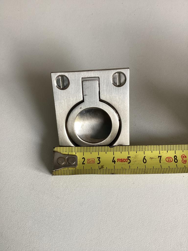 17x Siro Verzonken Meubelgreep 60x50 mm, Ophalen of Verzenden, Gebruikt, Rvs, Overige typen