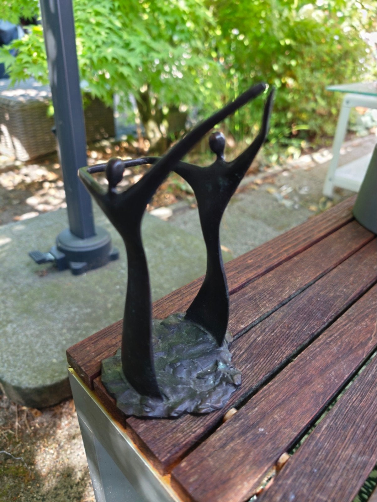 Bronzen design sculptuur van Corry Ammerlaan, Verzenden, 21 cm, Beeld, Handgemaakt