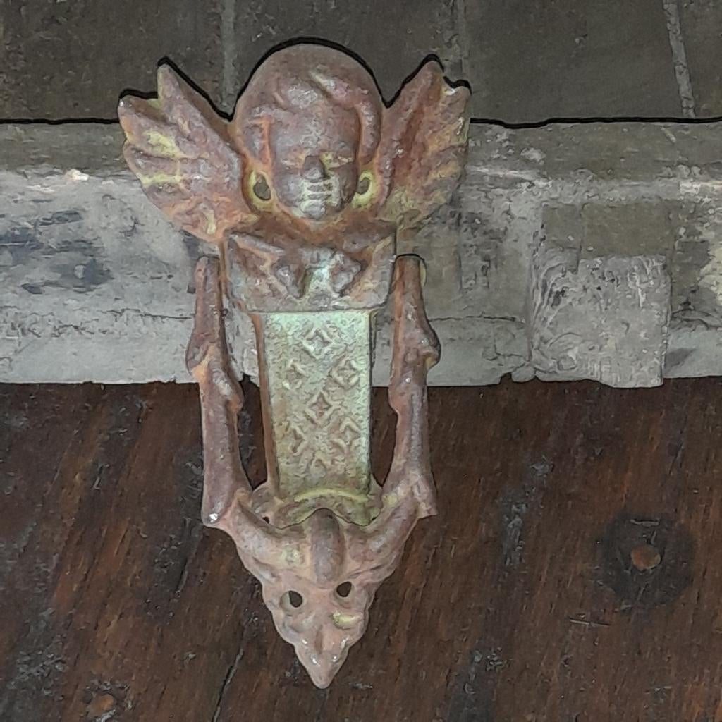Oude deurklopper engel, Ophalen of Verzenden