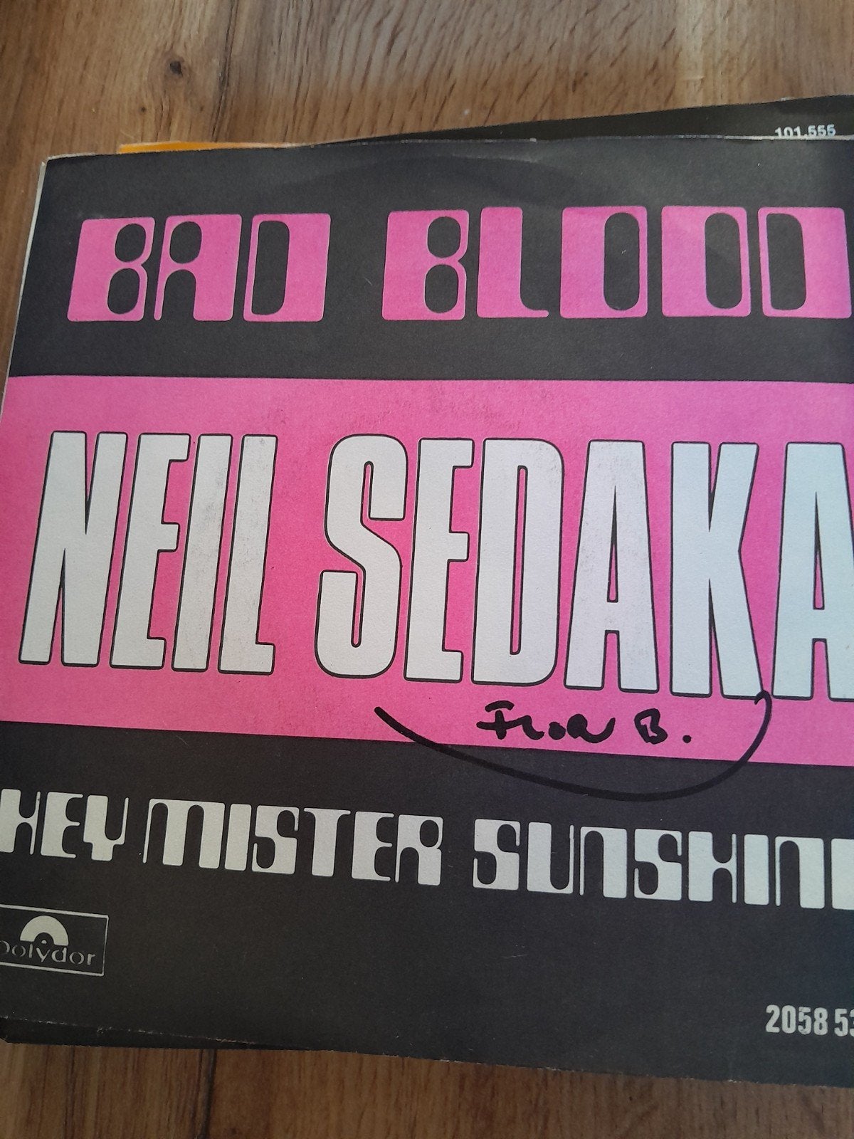 Neil sedaka 7inch bad blood, Ophalen of Verzenden, Zo goed als nieuw, Pop