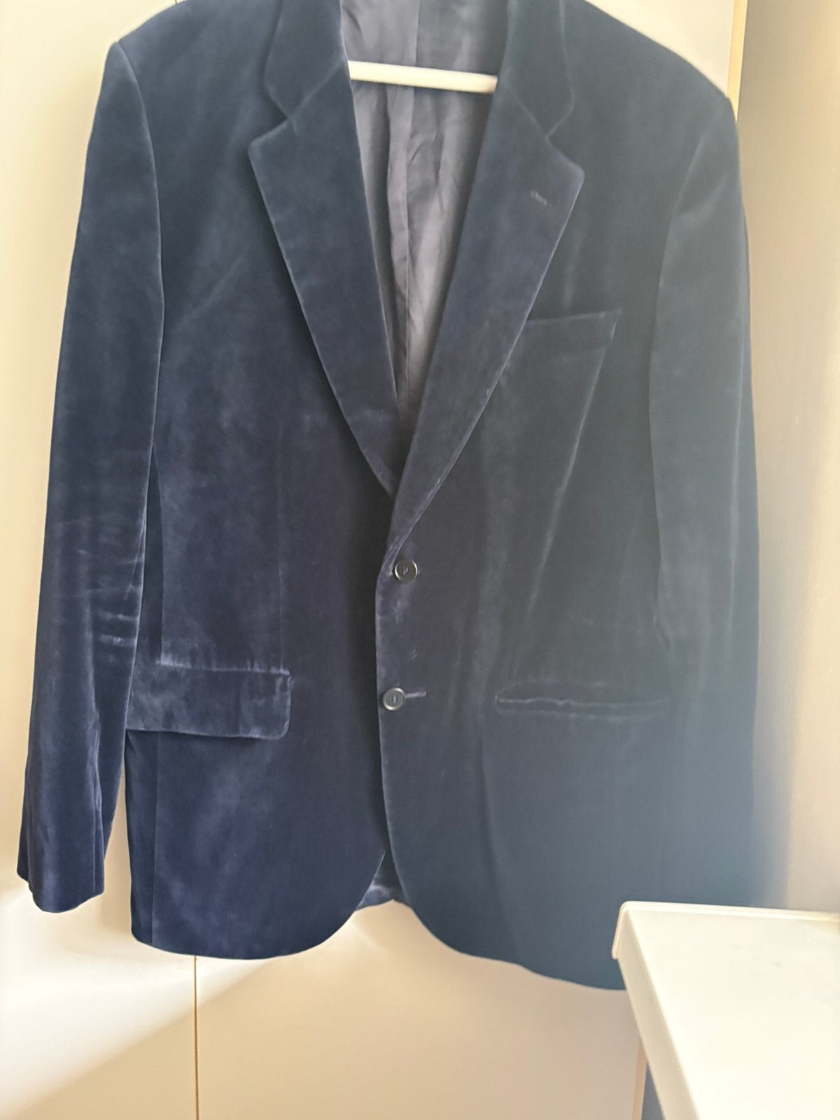 Mooie Heren pak maat 52 zonder broek, Ophalen of Verzenden, Zo goed als nieuw, Maat 52/54 (L), Blauw
