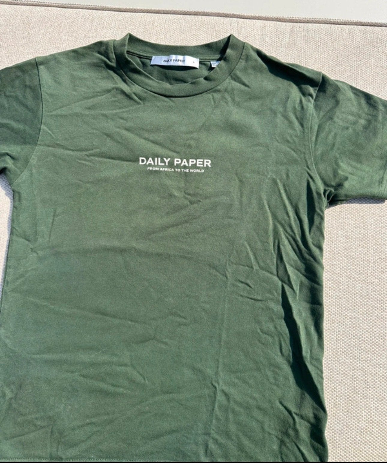 Daily Paper Dames T-shirt Groen Maat S met Rugprint, Ophalen of Verzenden, Zo goed als nieuw, Korte mouw, Maat 36 (S)