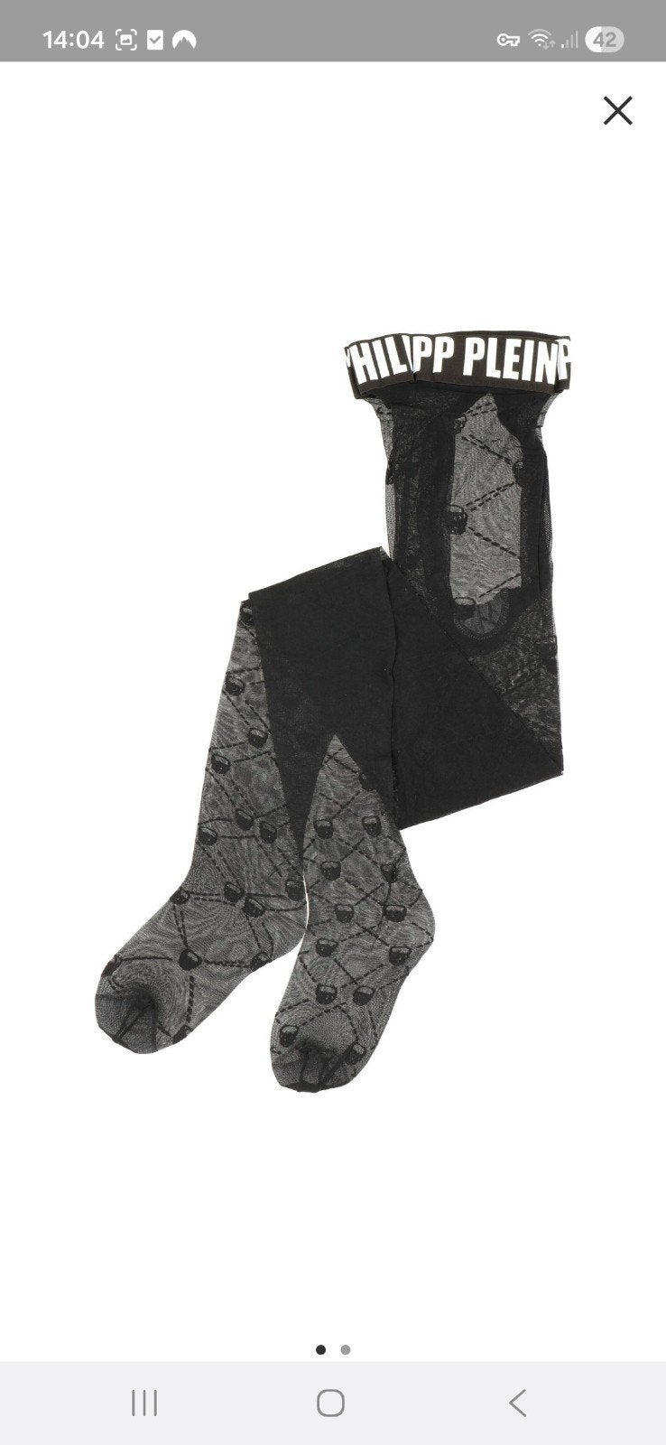 Philipp Plein panty fluo skull nieuw maat S origineel, Philipp plein, Maat 36/38 (S), Zwart, Nieuw