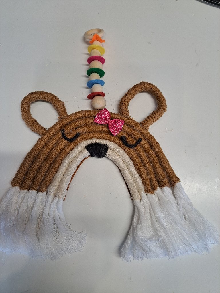 Kinderkamer Decoratie Hanger .. Leeuw (NIEUW) (LEZEN), Handgemaakt, Nieuw, Ophalen of Verzenden, Wanddecoratie