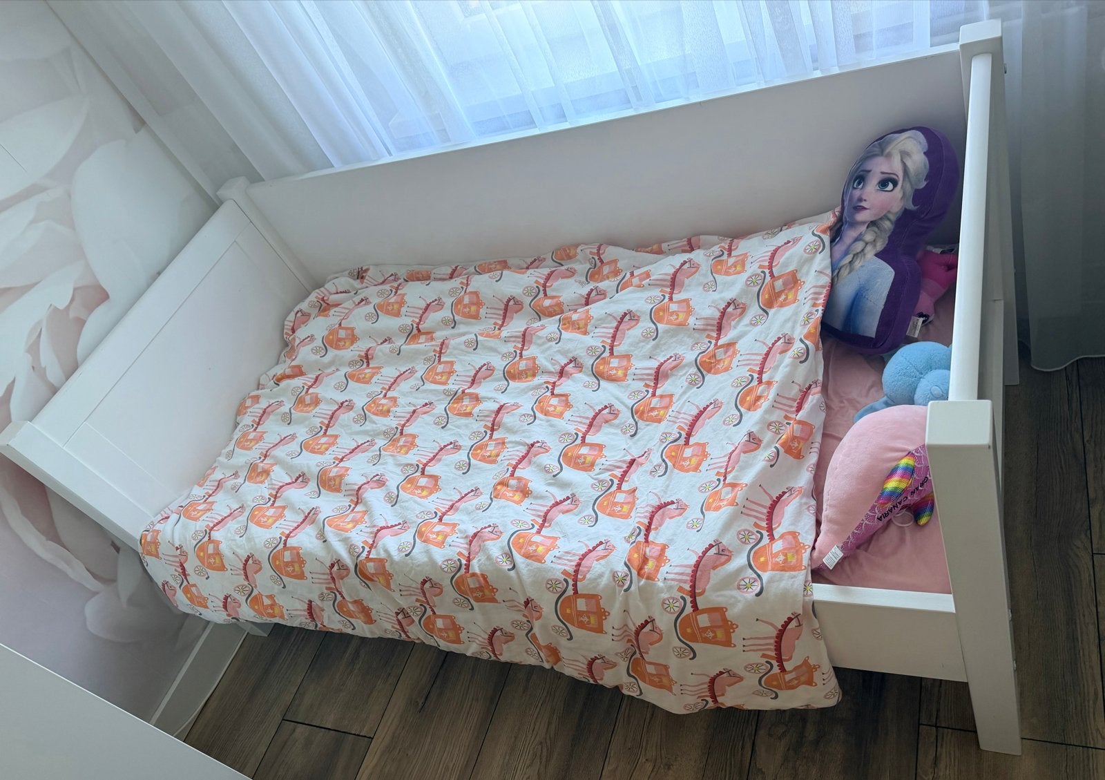Peuterbed inclusief matras en kussen, Ophalen, 70 tot 85 cm, 140 tot 160 cm, Zo goed als nieuw