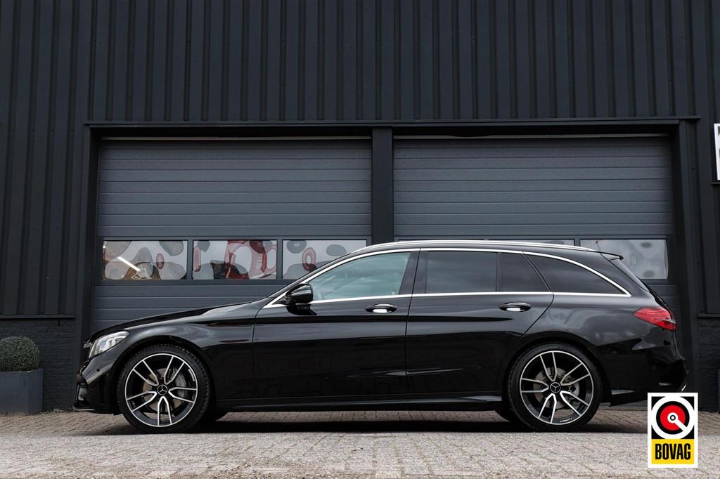 Mercedes C-klasse Estate 160 AMG Plus Upgrade Edition /LED/S, Automaat, 4 cilinders, Zwart, Automatische klimaatregeling
