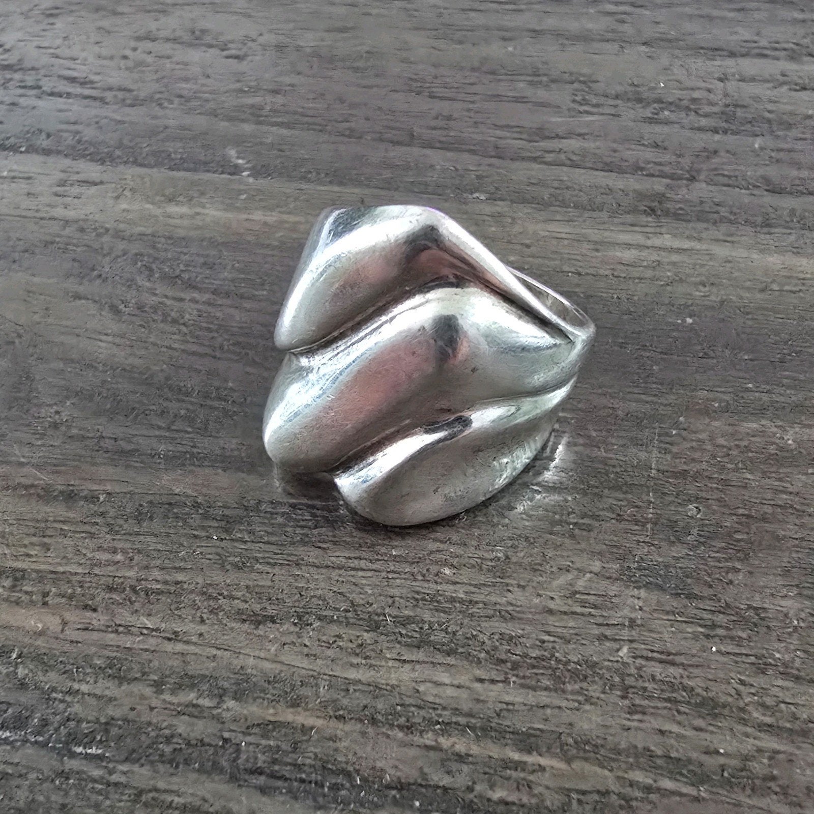 Zware 925 Sterling Zilveren Design Ring – 9,13 gram, Ophalen of Verzenden, Zilver, Zilver