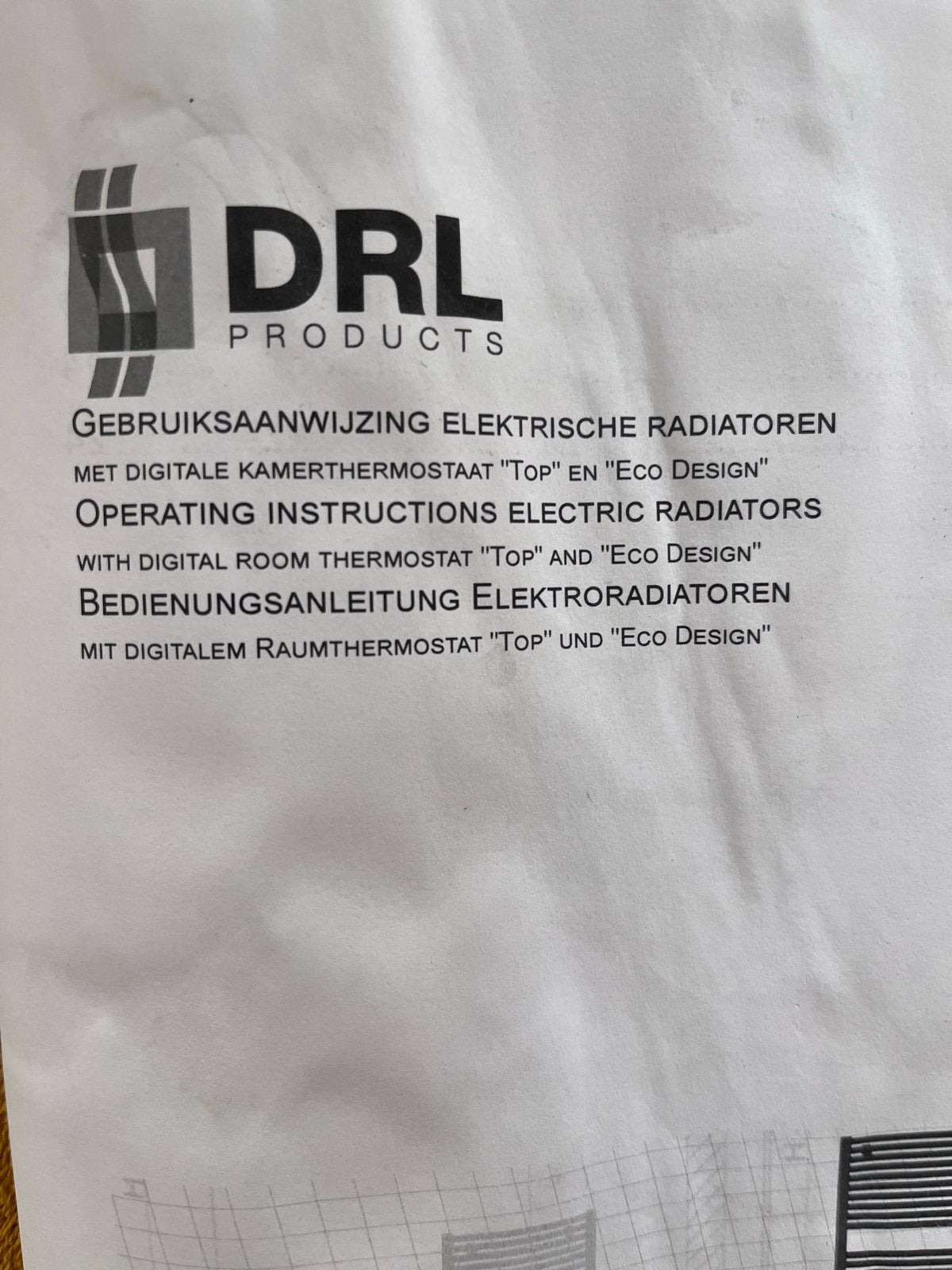DRL Products Elektrische Radiator met Thermostaat, Doe-het-zelf en Verbouw, Verwarming en Radiatoren, Ophalen, Radiator, Nieuw