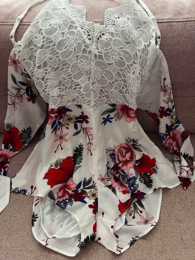 Playsuit Flowers maar 36/S, Meerkleurig, Ophalen of Verzenden, Zo goed als nieuw, Maat 36 (S)
