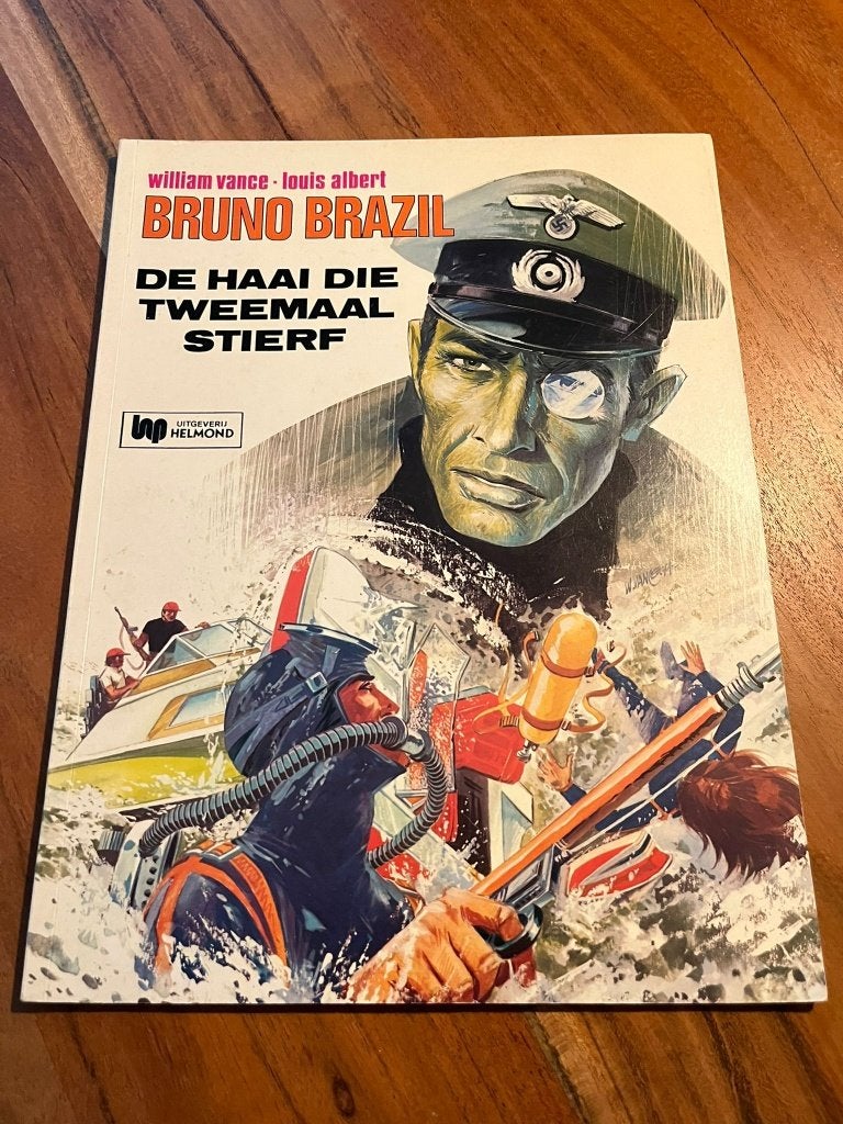 BRUNO BRAZIL - 01 De haai die tweemaal stierf, Boeken, Eén stripboek, Ophalen of Verzenden, Zo goed als nieuw