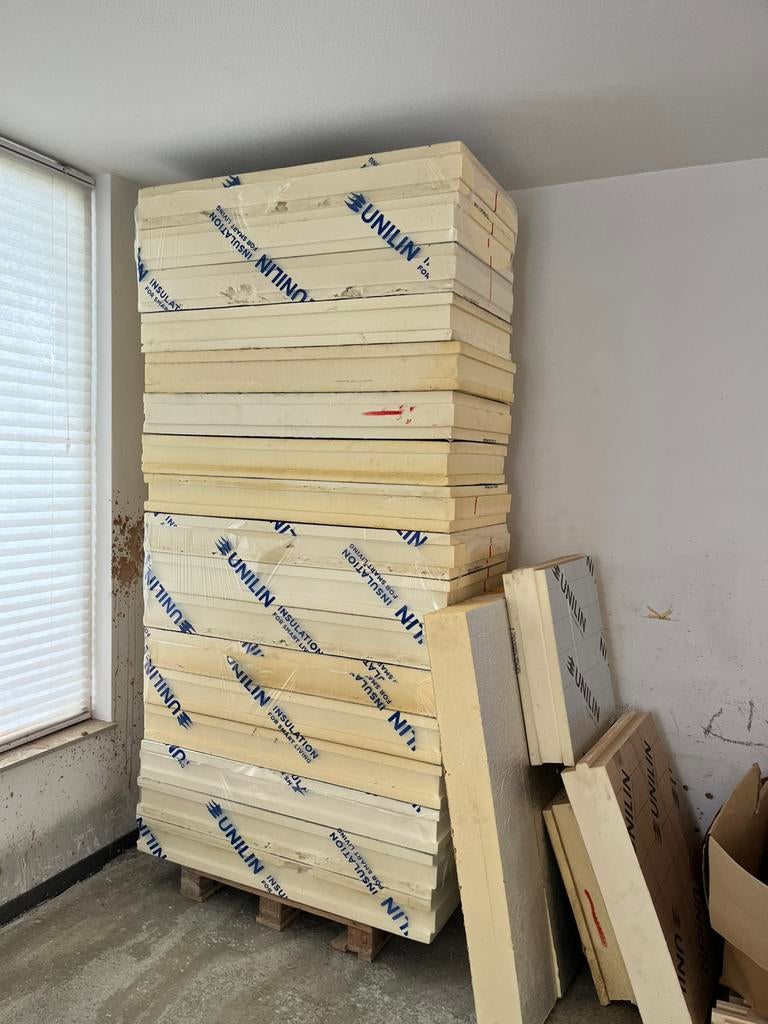 Unilin PIR 14cm - restpartij, Ophalen, 10 tot 15 m², 12 cm of meer, Zo goed als nieuw
